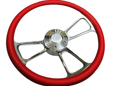 Forever Sharp 1098(R)/Et56P Steering Wheel ~All Models (Muscle/Half Wrap) W/Adpter ~Red Steering Wheels Forever Sharp 1098(R)/ET56P