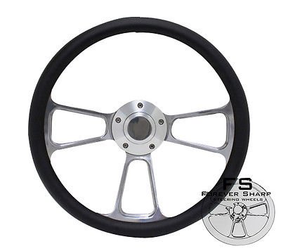 Forever Sharp 1098(B)/Et56P Steering Wheel All Models (Muscle/Half Wrap) W/Adptr ~Black Steering Wheels Forever Sharp 1098(B)/ET56P