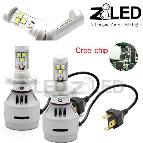 (Pack of 2) Z8 All-in-one H4 / 9003 / Hb2 Super Bright Auto Led Headlights Cree-xm-l2 (Low/high Beam) 3g-h46000k Driving, Fog & Spot Lights Z8 CN-3HL-H4W-3000LM