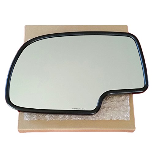 Mirror Glass with Backing Plate (Auto Dim and Heated) | 03-06 Chevy Silverado / 03-06 GMC Sierra / 00-06 Tahoe / 00-06 Suburban Driver Left Side Replacement - FITS POWER HEATED AUTO DIMMING MIRROR ONLY Replacement Parts AutoTruckMirrorsUnlimited ATMU-CV49GL