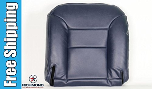 1995 1996 1997 1998 1999 Chevy Silverado 3500 6.5L Turbo Diesel 5.7L V8 Vortec LT LS -Driver Side Bottom Replacement Leather Seat Cover, Blue Accessories Richmond Auto Upholstery 9599GM262DRBT