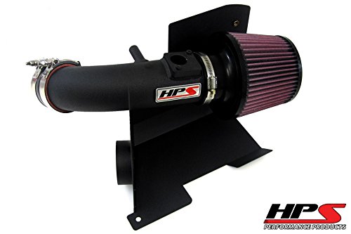 HPS Racing Air Intake + Heat Shield 12-14 Honda Civic Si 9th Gen 2.4L Wrinkle Black Air Intake HPS HUR-27-111WB