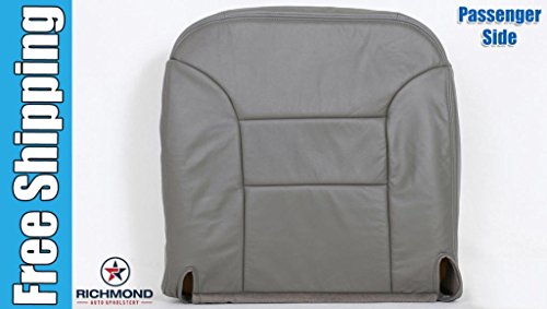1995 1996 1997 1998 1999 GMC Sierra 2500 6.5L Turbo Diesel 5.7L V8 Vortec SLT SLE -Passenger Side Bottom Replacement Leather Seat Cover, Gray Accessories Richmond Auto Upholstery 9599GMC132PASBT