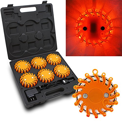 XtremepowerUS 6Pcs Rechargeable Emergency Led Road Flare W/ Charger & Case Safety Kits XtremepowerUS X7850
