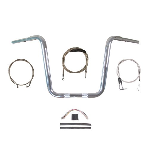 Hill Country Customs 1 1/4 Chrome Narrow 14 Ape Hanger Handlebar Kit for 2004-2013 Harley-Davidson Sportster models Handlebars Hill Country Customs BSC-HC-11414N-SP04
