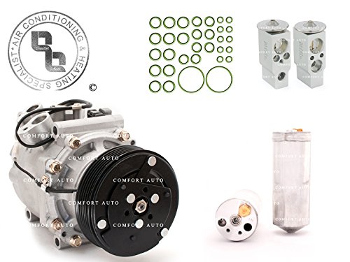 2001 Honda Civic 1.7L/ 2002 Honda Civic 2 door coupe 1.7l only New AC Compressor with clutch, Drier, Expansion Valve, Oring kit 1 Year Warranty Compressors COMFORT AUTO 10541