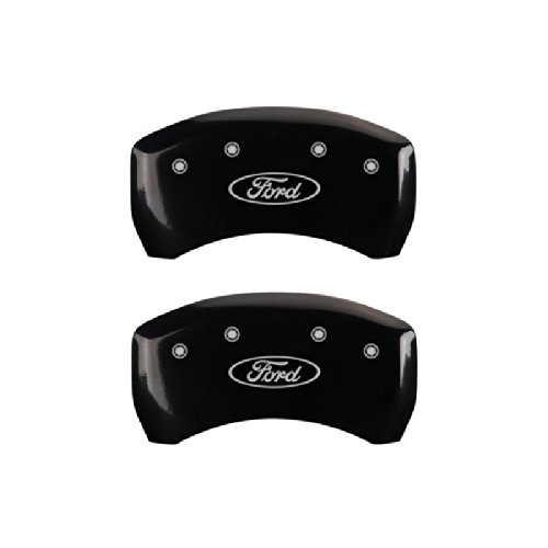 MGP 10010RFRDBK Caliper Covers Engraved Mustang Rear Black Calipers MGP Caliper Covers 10010RFRDBK