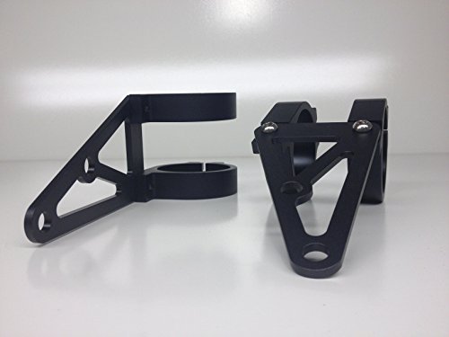 Speedmotoco 50mm 51mm Headlight Bracket Black Aluminum Streetfighter Cafe Racer Body & Frame Parts SpeedMotoCo smc