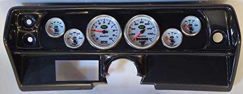 Classic Dash 140-68-50094 Nova Carbon Dash Carrier Panel w/ Auto Meter NV Gauges Gauge Sets Classic Dash 140-68-50094