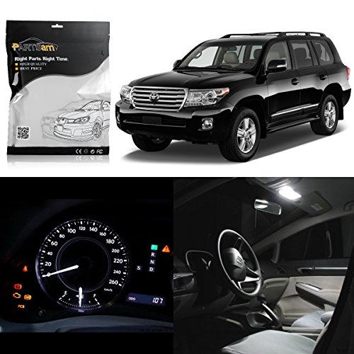Partsam 12PCS White Interior LED Light Package Kit + Free Pry Tool for Toyota Land Cruiser 1998-2013 LED & Neon Lights Partsam 103152
