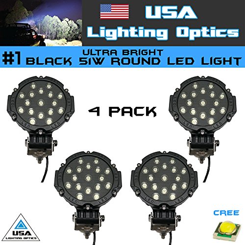 Driving, Fog & Spot Lights USA Lighting Optics Inc. US-WL-7B-51W-4