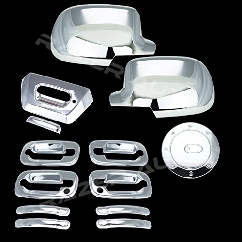 02-06 Chevy Avalanche Mirror Cover, 4 Door Handle With Passenger Keyhole, Tailgate Handle, Gas Door Cover Mirrors Razer Auto RZCB1792