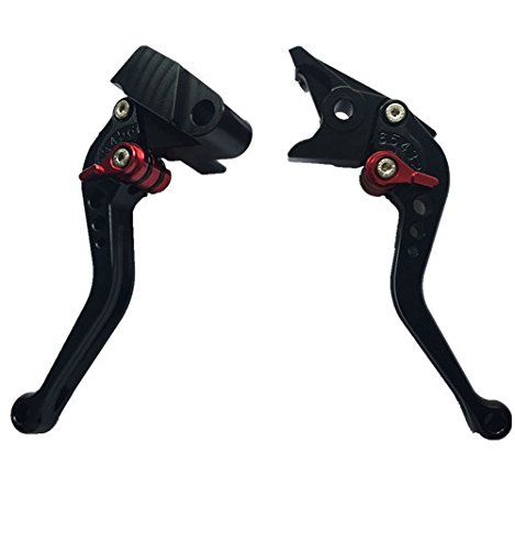 Short Brake and Clutch Levers for Kawasaki NINJA 650R ER6N ER6F 06-08(not for 09-16 model),VERSYS 650cc 06-08,,ZX-6 90-99,W800/SE 12-14,ZZR600 90-04,ZX9R 98-99,ZXR400,GPZ500S/EX500R Ninja 90-09 Brake RIDE IT US-123-BLK