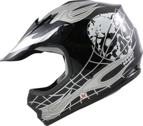 Helmets TMS HY-601-BlackSkull-L