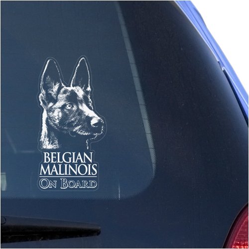 Bumper Stickers, Decals & Magnets Vinyl Designs MCW-BMalinois-OB