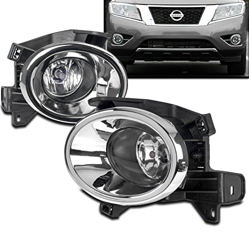 ZMAUTOPARTS Bumper Driving Fog Lights Lamp Chrome W/Bulb+Wiring Harness For 15 Pathfinder Bulbs ZMAUTOPARTS FL-CN-NP13