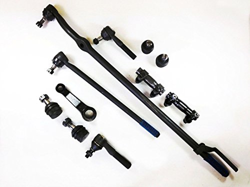 PartsW 11 Pcs Kit Drag Links Pitman Arm Inner Outer Tie Rod Ends Upper Lower Ball Joints 2WD Only Ball Joints Parts Warehouse PW0519