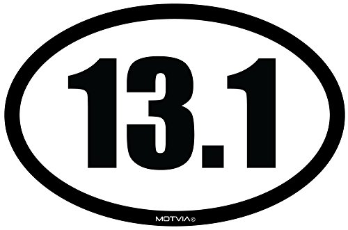 Motvia 13.1 Half Marathon Oval Car Magnet Bumper Stickers, Decals & Magnets Motvia M-0002
