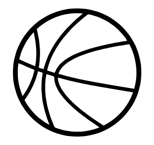 Bumper Stickers, Decals & Magnets Sassy Stickers basketball-3.5in