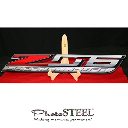 C7 Corvette ZO6 Super Charged Wall Emblem Large Metal Z06 Art 2015 and Newer Full 35 by 5 Emblems MIDWEST CORVETTE C7ZO635x5