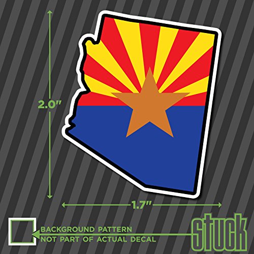 Arizona State Flag Small - 2.0 - printed vinyl decal sticker hard hat helmet AZ Bumper Stickers, Decals & Magnets Stuck Vinyl Graphics p0213