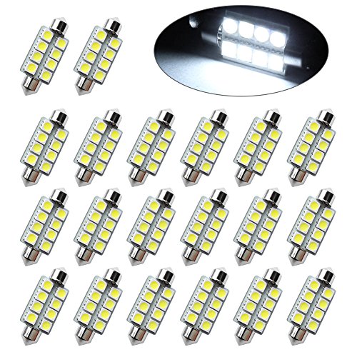 Interior & Convenience Bulbs LEDKINGDOMUS 20-x42mm-8-White