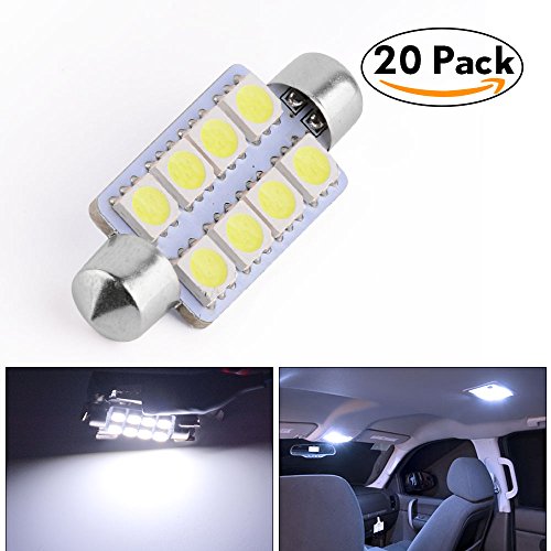 Interior & Convenience Bulbs LEDKINGDOMUS 20-x42mm-8-Cool