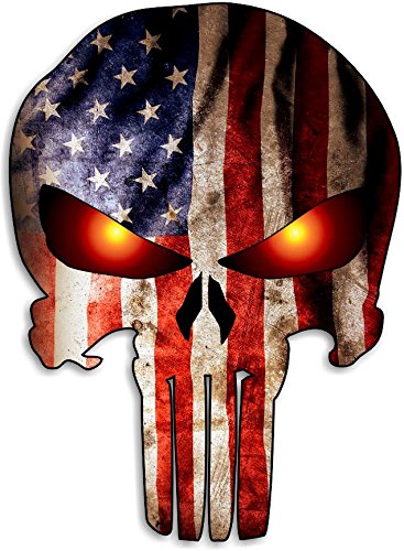 Bumper Stickers, Decals & Magnets Vinyl Junkie Graphics american flag punisher fba