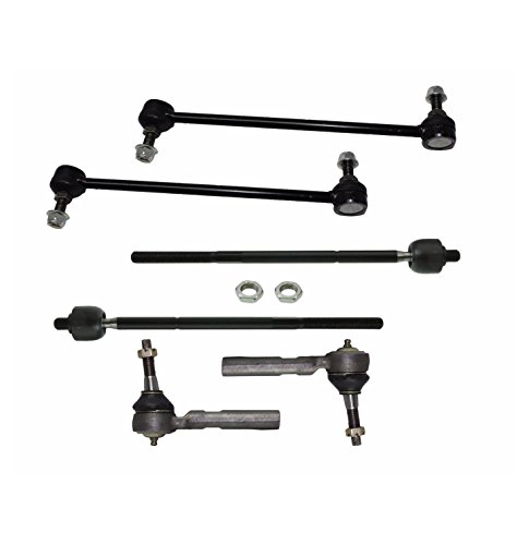 PartsW 6 Pc New Suspension Steering Kit for Chrysler Town & Country Voyager Dodge Caravan Grand Caravan Inner & Outer Tie Rod Ends Sway Bar End Links Tie Rod Ends Parts Warehouse PW0679