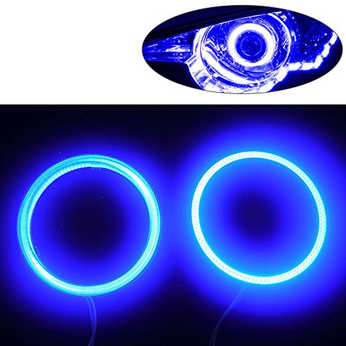 YINTATECH 2 X 80mm HID Blue 93 COB LEDs for Angel Eyes Halo Ring Headlight & Fog Housing Lamp DC 12V Interior Accessories YINTATECH J80-B001-x2k