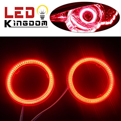 YINTATECH 2 X 100mm HID Red 117 COB LED for Angel Eyes Halo Ring Headlight Fog Housing Lamp Accent & Off Road Lighting YINTATECH 2x-100mm-Angel-Red
