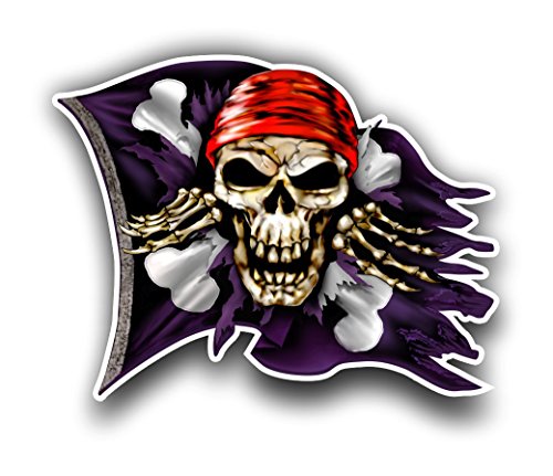 Bumper Stickers, Decals & Magnets Vinyl Junkie Graphics Jolly Roger Pirate flag