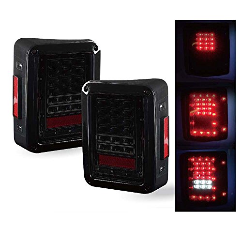 Tail Light Assemblies Xprite TL-JEEP-JK-SMK-G1