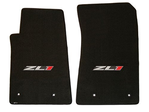 Lloyd Mats ® - Classic Loop Ebony Front Floor Mats For Camaro ZL1 with ZL1 Silver and Red Applique Custom Fit BD1P3D8