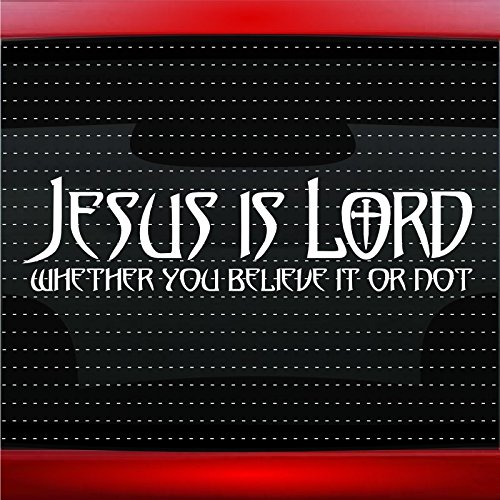 Bumper Stickers, Decals & Magnets Noizy Graphics JesusIsLord-2White