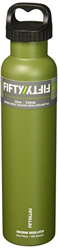 Fifty/Fifty V25003OL0 Olive Green Vacuum-Insulated Stainless Steel Bottle, (25 oz) Categories FIFTY/FIFTY V25003OL0