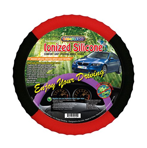 Steering Accessories Cameleon Cover Black and Red Ionized Cover