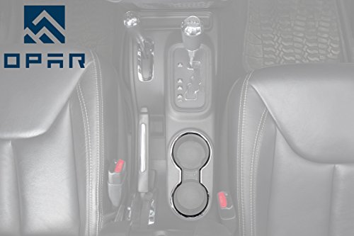 Opar Silver Front Cup Holder Trim for 2011 - 2017 Jeep JK Wrangler & Unlimited Cup Holders opar LED-1345NW