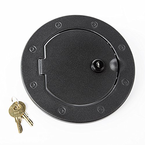 Rugged Ridge 11229.06 Textured Black Locking Gas Cap Door for Jeep Wrangler JK/JKU Locking Rugged Ridge 11229.06