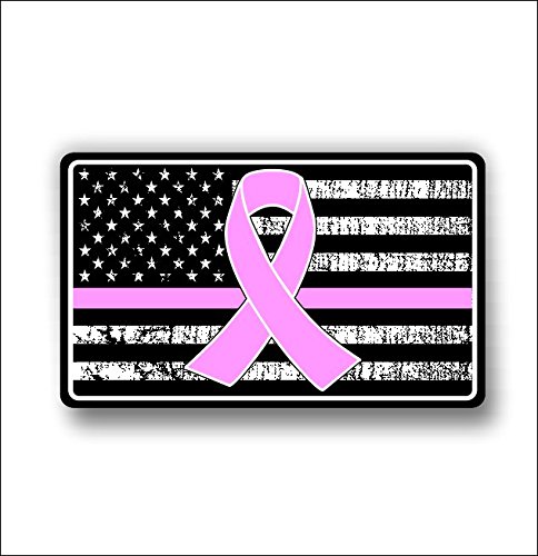 Bumper Stickers, Decals & Magnets Vinyl Junkie Graphics Cancer support american flag