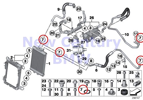 Engine Oil Coolers & Kits BMW BMW8604345