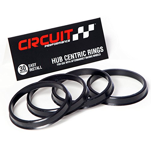 73.1mm OD to 54.1mm ID Circuit Performance Black Plastic Polycarbonate Hub Centric Rings Hub Centric Rings Circuit Performance CP-SET-HRN-73.1-54.1