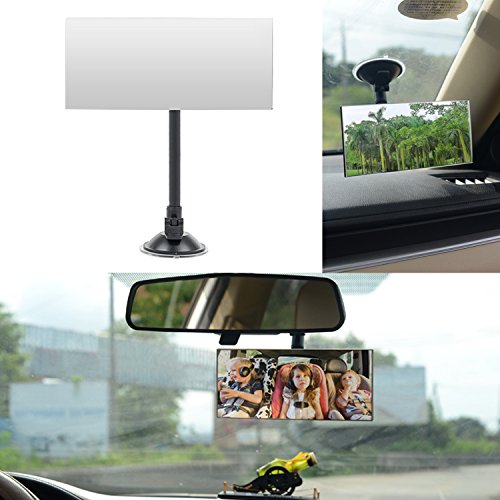 Square Baby Car Mirror, Ampper 360° Rotate Adjustabe Suction Cup / Long Arm Rear Facing Mirror Mirrors Ampper Am-SCBSM02