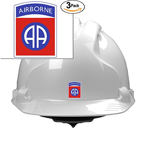 (3) 82nd airborne division 2x1 size - stickers for constrution hard hat pro union working men lunch box tool box symbol window motorcycle biker car - Made and shipped in USA Bumper Stickers, Decals & Magnets ExpressDecor ExpressDecor