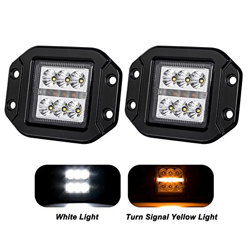 Liteway 2x 4Inch 36W CREE Flood LED Work Light Flush Mount Driving Light Cube Pod Lamp Side Marker Turn Signal Light DRL 4WD Offroad Truck SUV UTE 5, 2 Years Warranty Lighting & Electrical LITE-WAY 1230FC-FLOOD-T-UFA*2