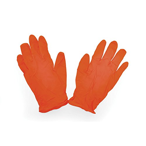 Camco 40286 RV Sanitation Disposable Orange Nitrile Gloves - 30 Count Waste Water & Sanitation Camco 40286