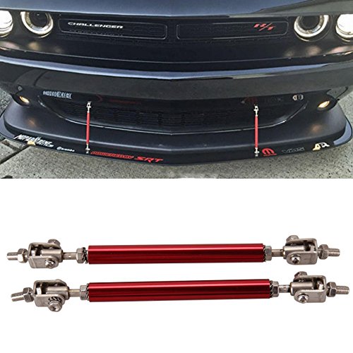 Iglobalbuy 2pcs 3.94-6.29 Adjustable Front Bumper Lip Splitter Strut Tie Bar Support Rod (Red) Strut Rods Iglobalbuy Iglobalbuy300
