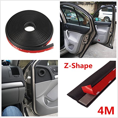 Universal Waterproof 12M 160 Z-shape Window Door Rubber Seal Weather Strip Hollow Car Weatherstrip Sealing Engine Wiper De-Icing Strips ganesha2015 Mouldings & Trim