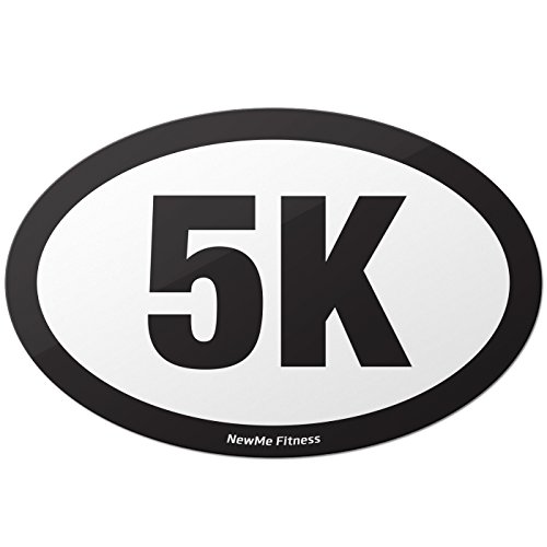 5K Five Kilometers 3.1 Mile Oval Car Magnet for Distance Runners, Trail Running | Stick it to Your Vehicle or its Bumper | Fitness & Runner Enthusiast Bumper Stickers, Decals & Magnets NewMe Fitness 13.1-A
